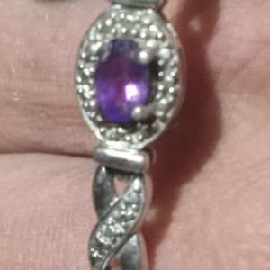 Amethyst Diamond Tennis Bracelet